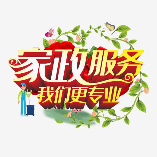 家政服务我们更专业 艺术字设计与专业服务的完美融合